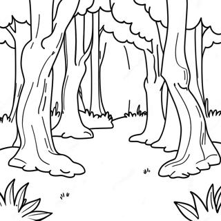 Serene Forest Scene Coloring Page 29304-23480