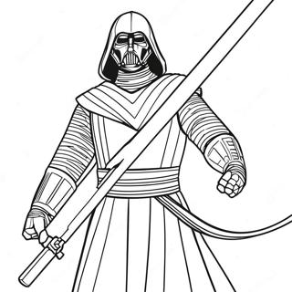 Kylo Ren With Lightsaber Coloring Page 29354-23514