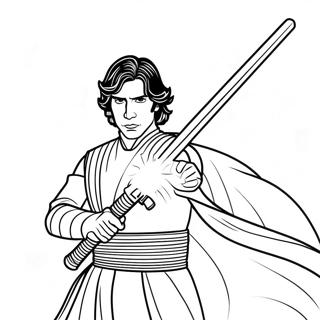 Kylo Ren With Lightsaber Coloring Page 29354-23515