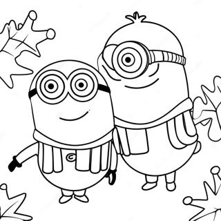 Minions Christmas Coloring Page 29363-23518