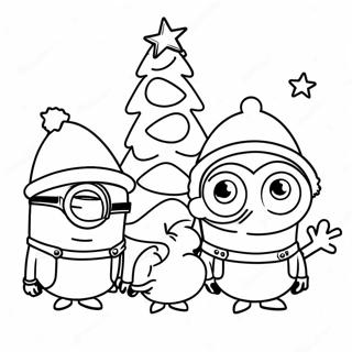 Minions Christmas Coloring Page 29363-23519