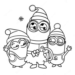 Minions Christmas Coloring Page 29363-23520