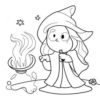 Magical Wizards Casting Spells Coloring Page 29374-23533