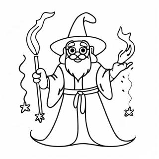 Magical Wizards Casting Spells Coloring Page 29374-23535