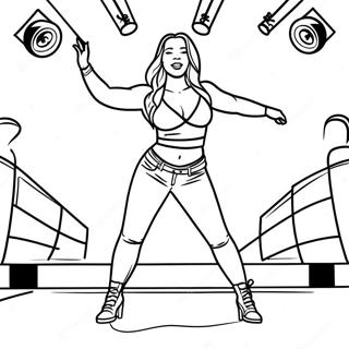 Karol G Performing On Stage Coloring Page 2937-2389