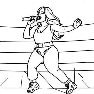 Karol G Performing On Stage Coloring Page 2937-2390