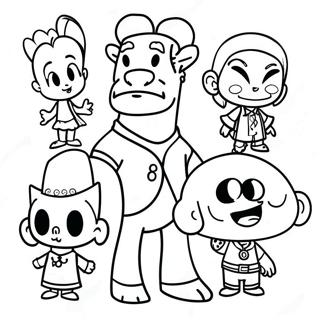 Dtkl Fun Characters Coloring Page 29394-23553