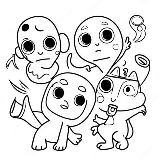 Dtkl Fun Characters Coloring Page 29394-23554