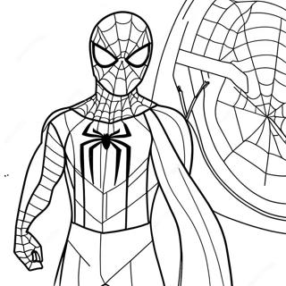 Black Suit Spider Man No Way Home Coloring Pages