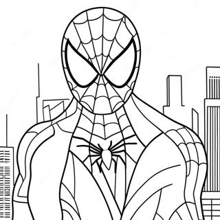 Black Suit Spider Man No Way Home Coloring Page 29403-23550