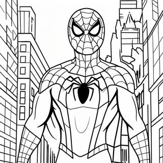 Black Suit Spider Man No Way Home Coloring Page 29403-23552