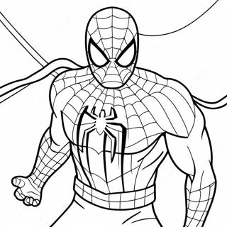 Dynamic Black Suit Spider Man Coloring Page 29404-23557