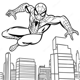 Dynamic Black Suit Spider Man Coloring Page 29404-23558