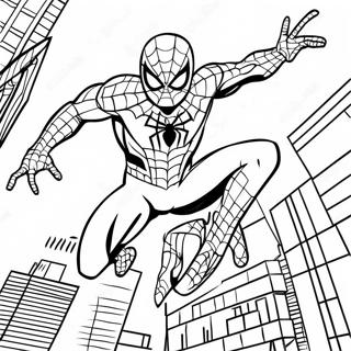 Dynamic Black Suit Spider Man Coloring Page 29404-23559