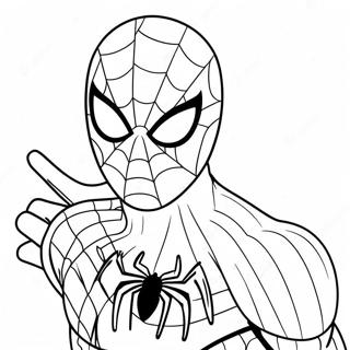 Dynamic Black Suit Spider Man Coloring Page 29404-23560