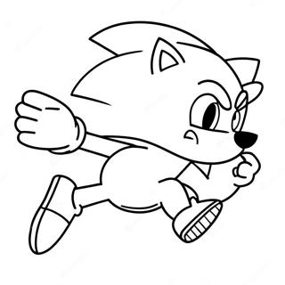 Sonic The Hedgehog Running Fast Coloring Page 29434-23578