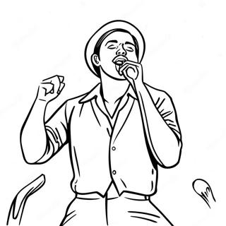 Famous Singer Performing On Stage Coloring Page 2947-2395