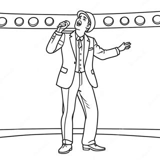 Famous Singer Performing On Stage Coloring Page 2947-2396