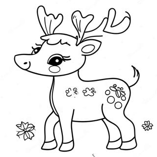 Christmas Reindeer Coloring Page 29483-23623