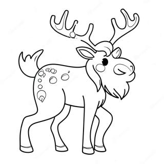 Christmas Reindeer Coloring Page 29483-23624