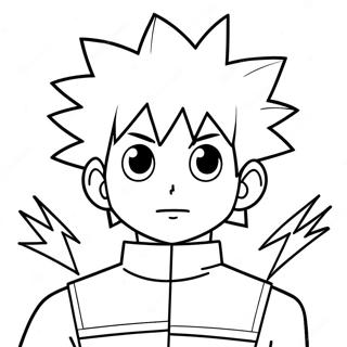 Killua With Lightning Powers Coloring Page 29504-23637