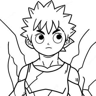 Killua With Lightning Powers Coloring Page 29504-23639