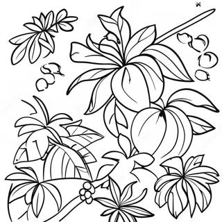 Tropical Vine Coloring Page 29514-23645