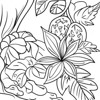 Tropical Vine Coloring Page 29514-23647