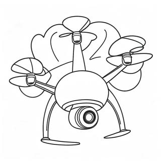 Colorful Drone With Balloons Coloring Page 29534-23661