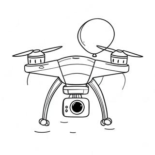 Colorful Drone With Balloons Coloring Page 29534-23662