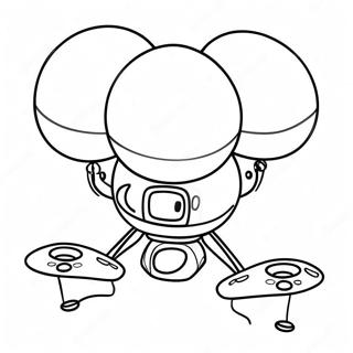 Colorful Drone With Balloons Coloring Page 29534-23664