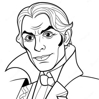 Spooky Gothic Vampire Coloring Page 29554-23674