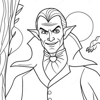 Spooky Gothic Vampire Coloring Page 29554-23676