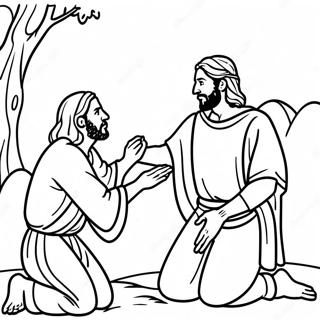 Jesus Healing The Blind Man Coloring Page 29564-23686