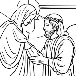 Jesus Healing The Blind Man Coloring Page 29564-23687