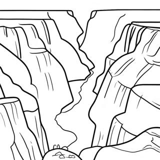 Grand Canyon Scenic View Coloring Page 29573-23690