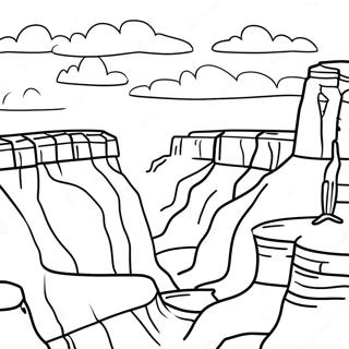 Grand Canyon Scenic View Coloring Page 29573-23691