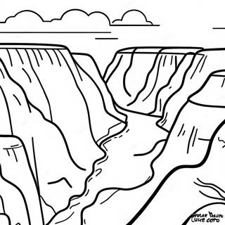 Grand Canyon Scenic View Coloring Page 29573-23692