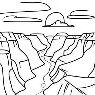 Grand Canyon Sunset Coloring Page 29574-23699