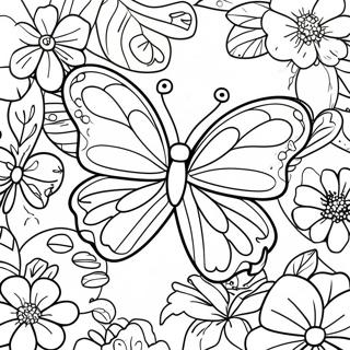 Blue Butterfly Coloring Page 2957-2407