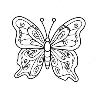 Blue Butterfly Coloring Page 2957-2408