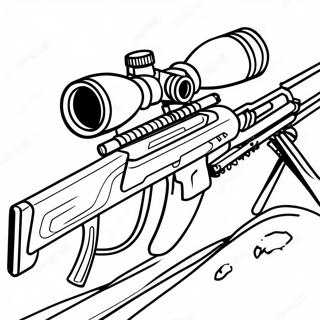 Sniper Gun Coloring Pages