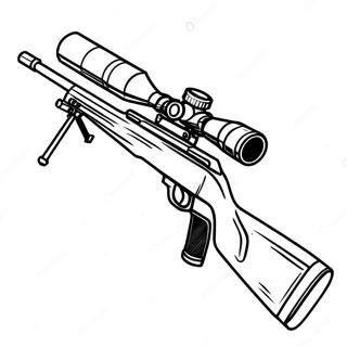 Realistic Sniper Rifle Coloring Page 29594-23710