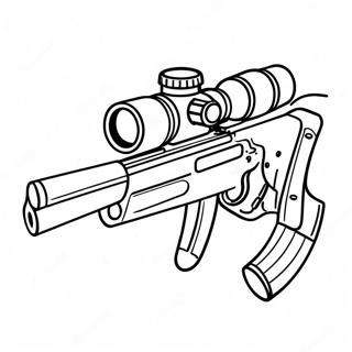 Realistic Sniper Rifle Coloring Page 29594-23711