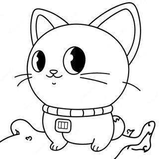 Adventurous Space Cat Coloring Page 29604-23717