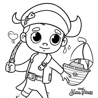 Jake And The Brave Pirates Coloring Page 29624-23734