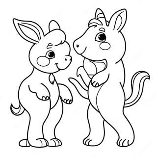 Side By Side Animal Coloring Page 29643-23746