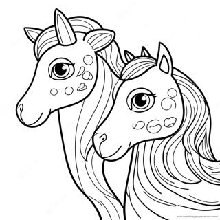 Side By Side Animal Coloring Page 29643-23747