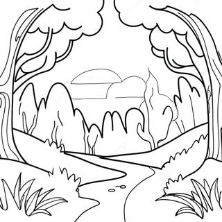 Side By Side Nature Scene Coloring Page 29644-23752