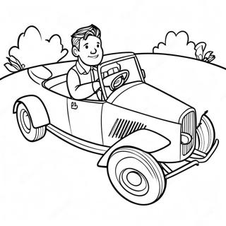 Cory Carson Driving His Colorful Car Coloring Page 29654-23771